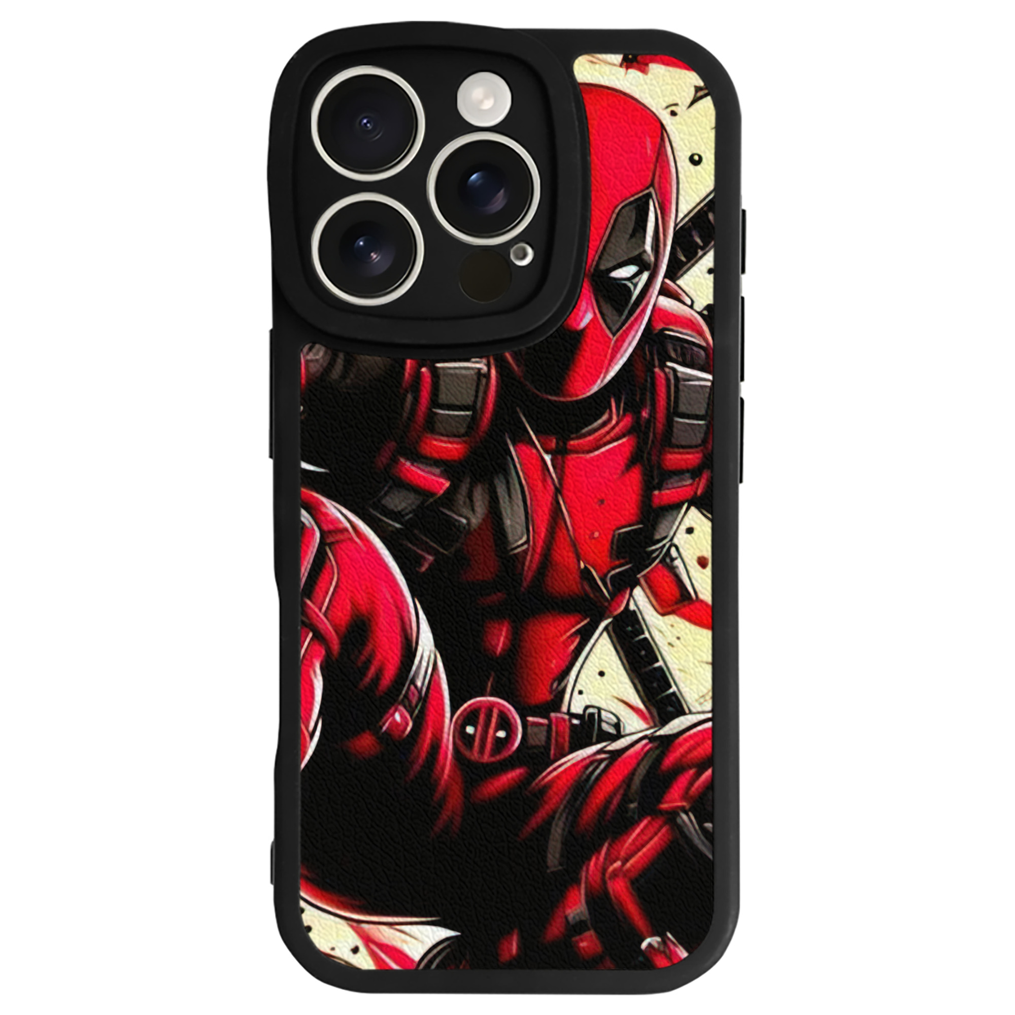 （画像用） Deadpool デッドプール 【iPhone 16シリーズ対応】シリコンスマホケース（レザー調） 材質：シリコン